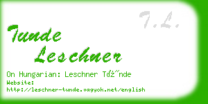 tunde leschner business card